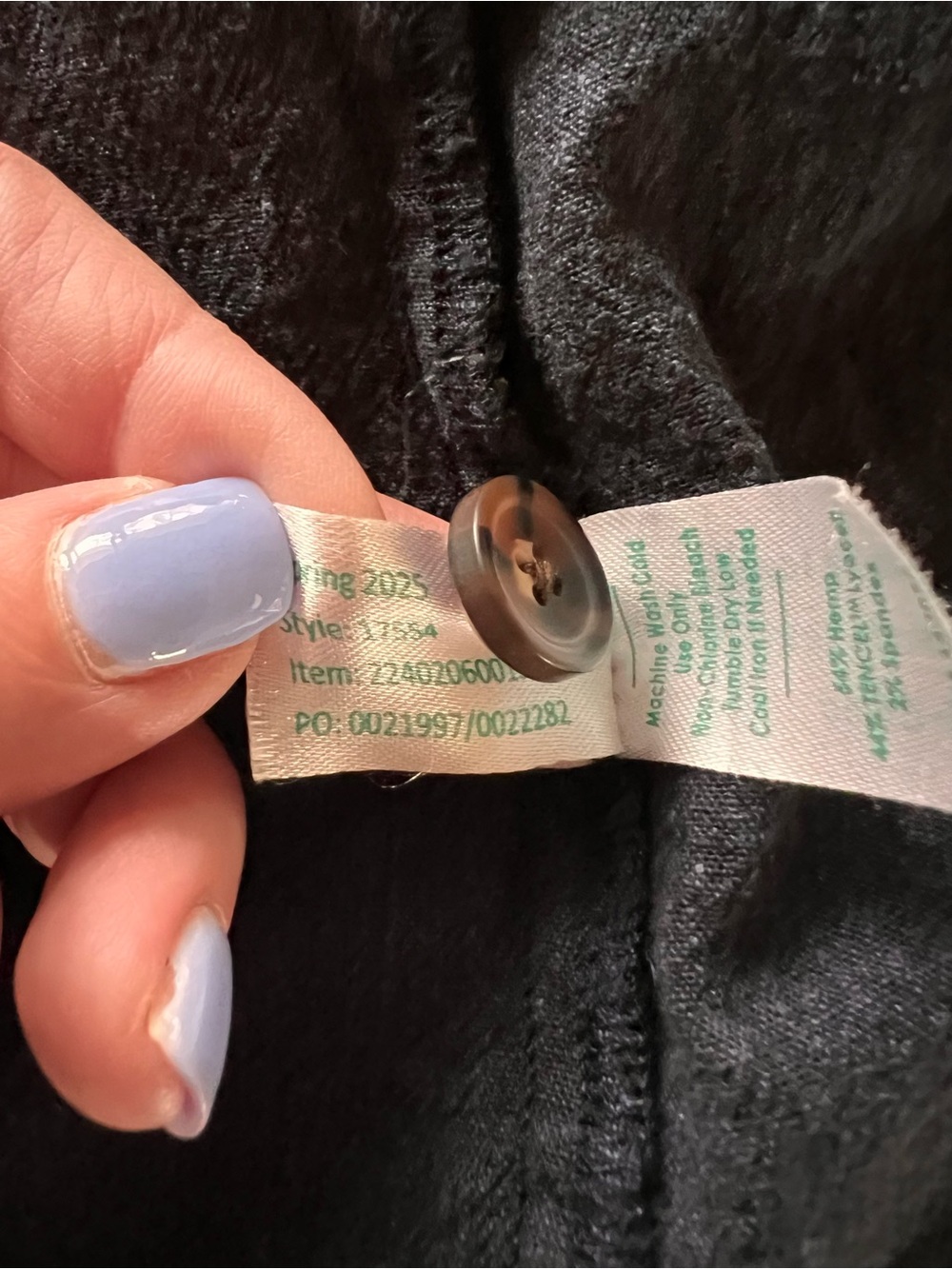 Marine Layer Camila Maxi Dress Medium India Ink Hemp TENCEL Button Front $158 - Picture 8 of 15
